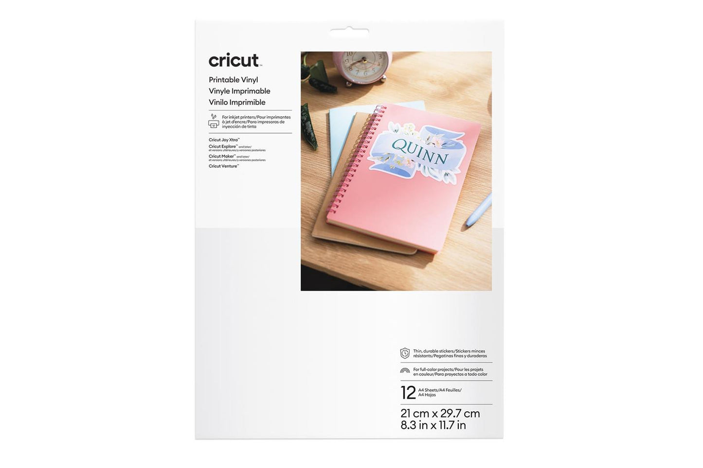 Cricut Printable vinyl hvit 12 pk A4