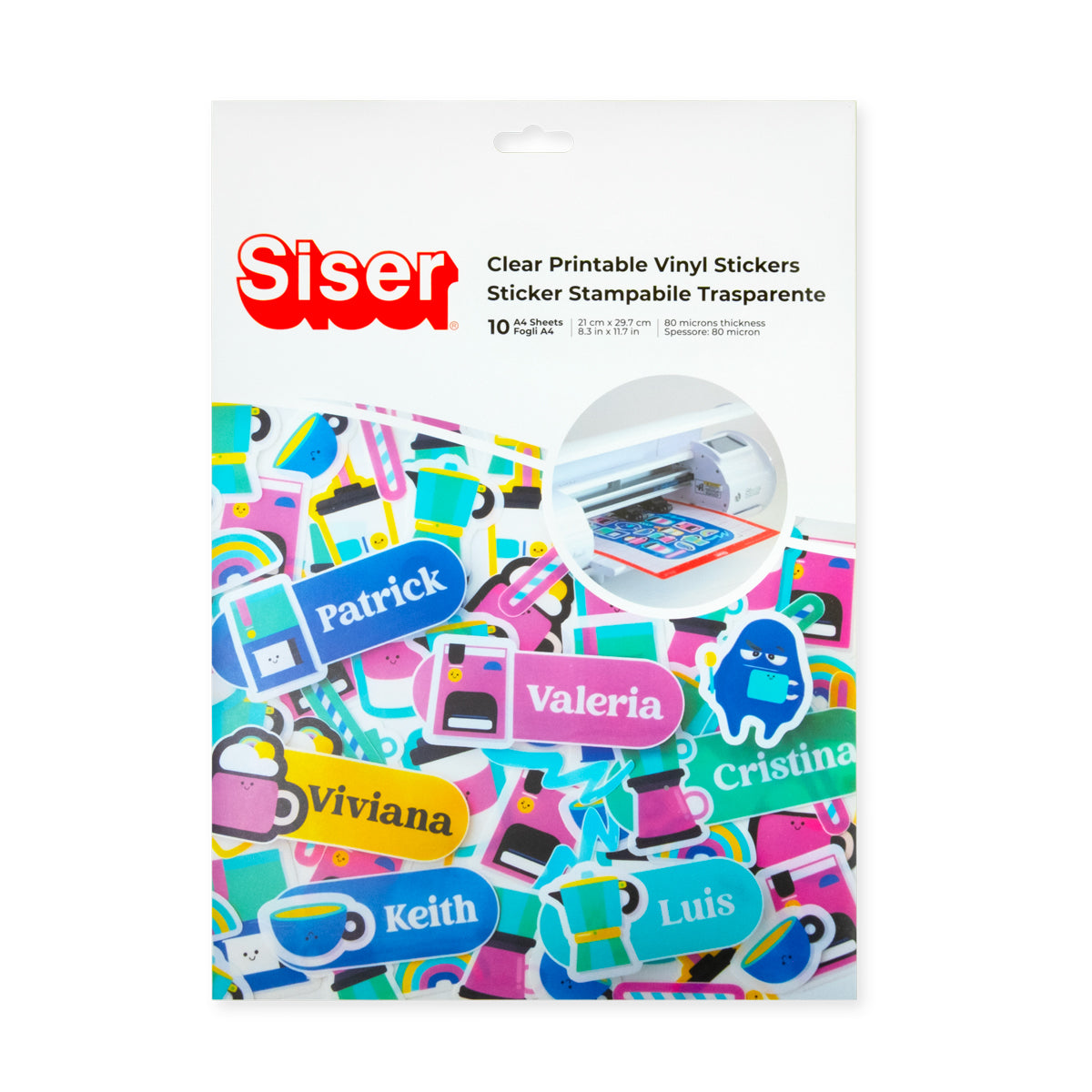 NYHET! Siser Clear Printable Vinyl Stickers 10 A4 ark