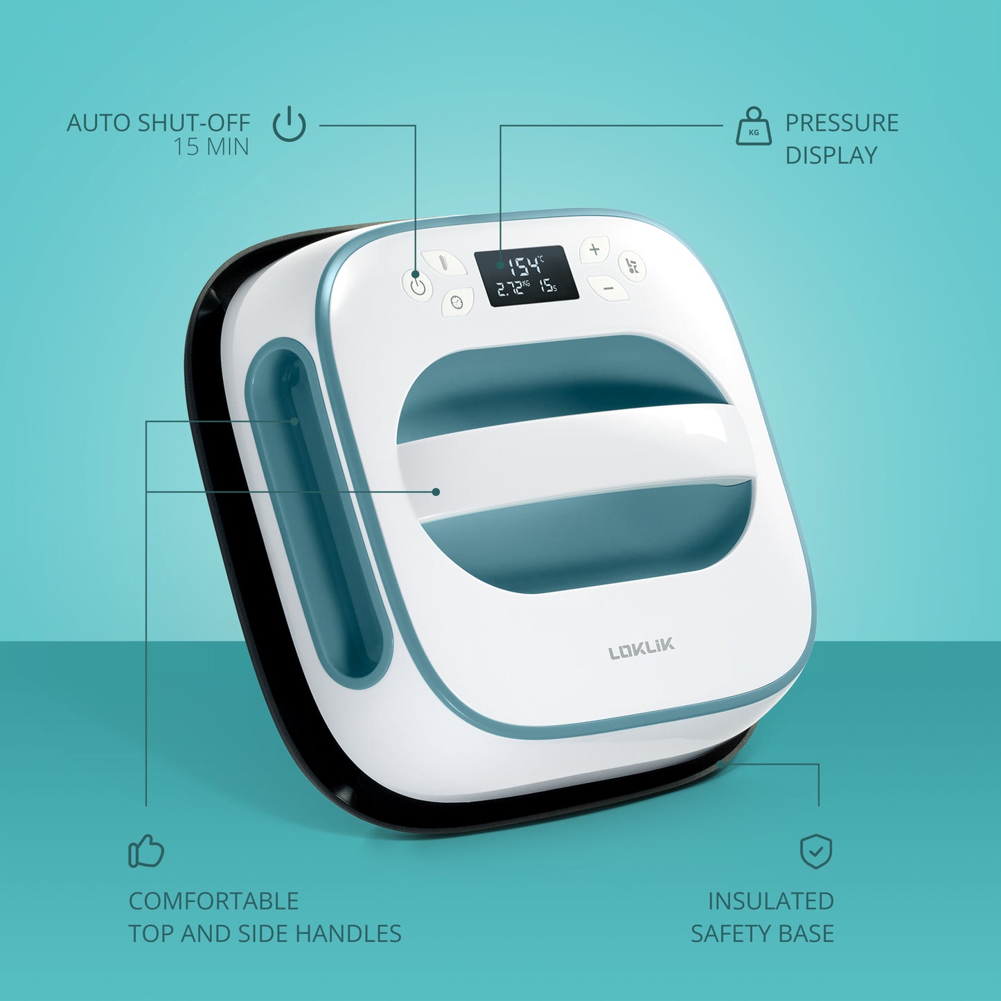 LOKLiK Easy heatpress 25,5 x 25,5 cm Denim