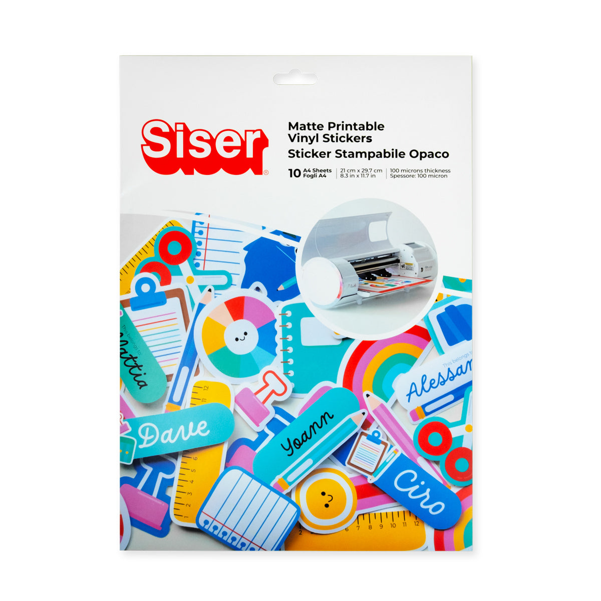 NYHET! Siser Matte Printable Vinyl Stickers 10 A4 ark