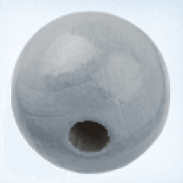 Rund 10 mm treperle lysgrå 40pk