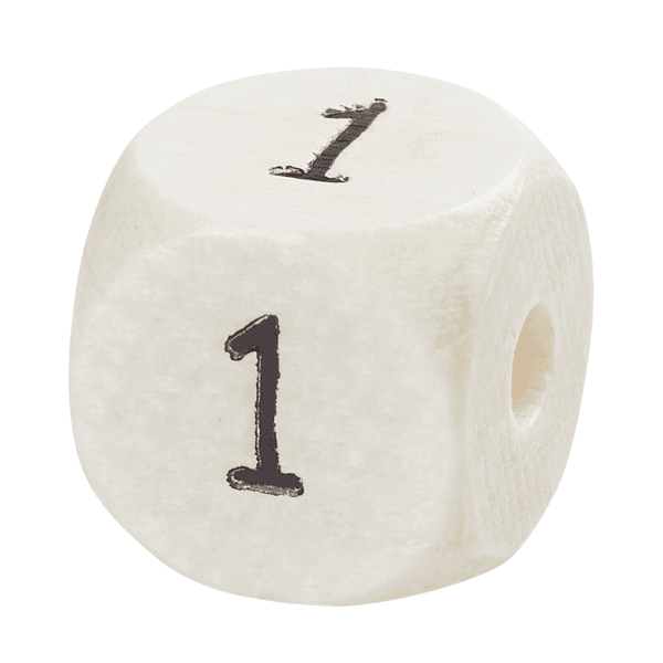 Tallperle i tre - 1 - 1 stk