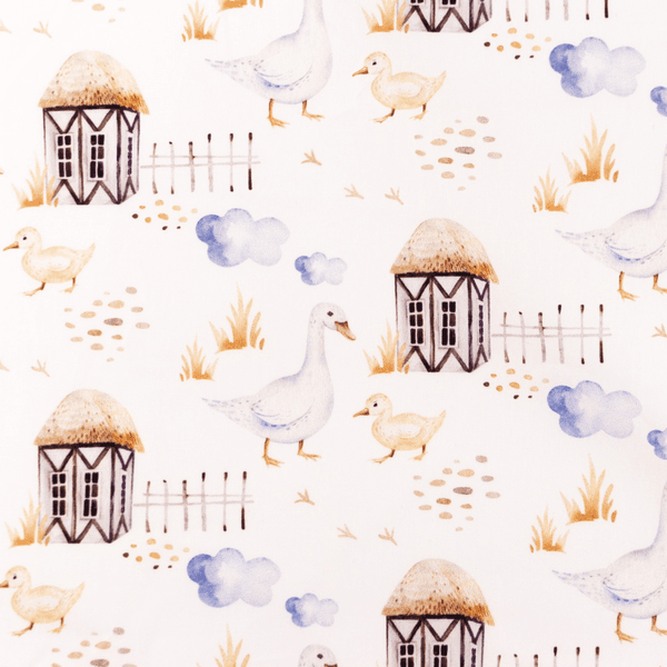 Bomullspoplin - Søte dyr