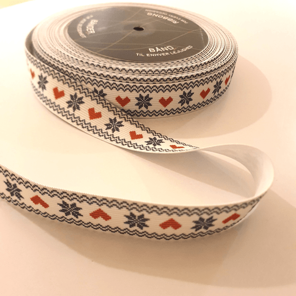 Elastikk 3 cm - Vinter hvit