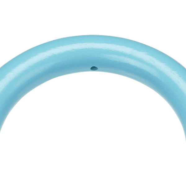 Halvring i tre - turkis 1 stk