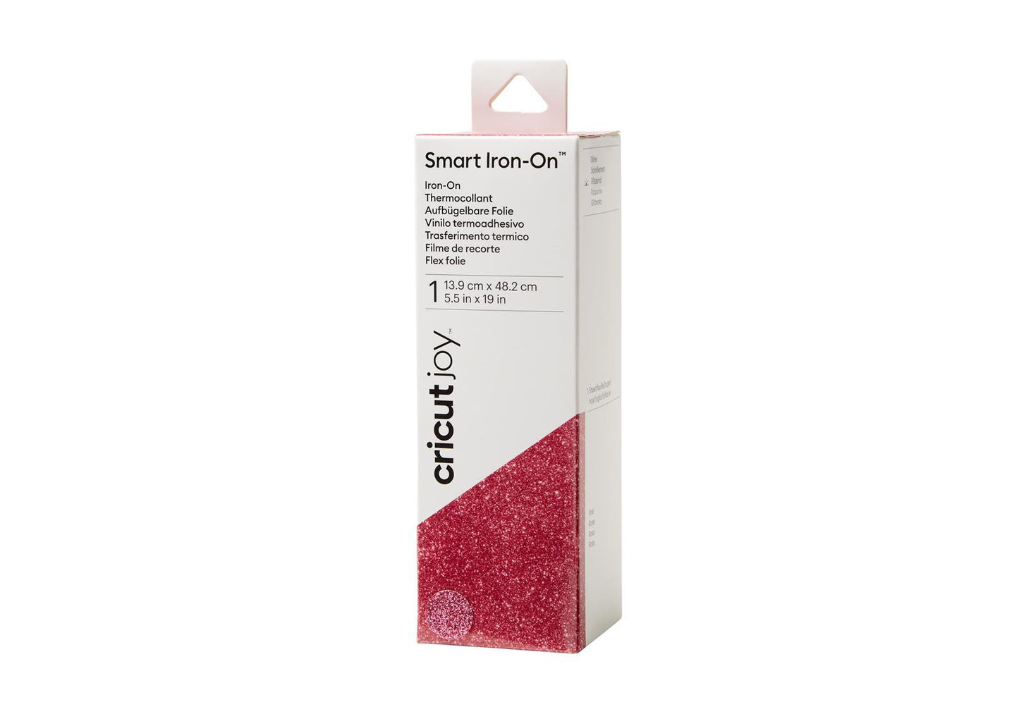 Cricut Joy Iron-on glitter rosa