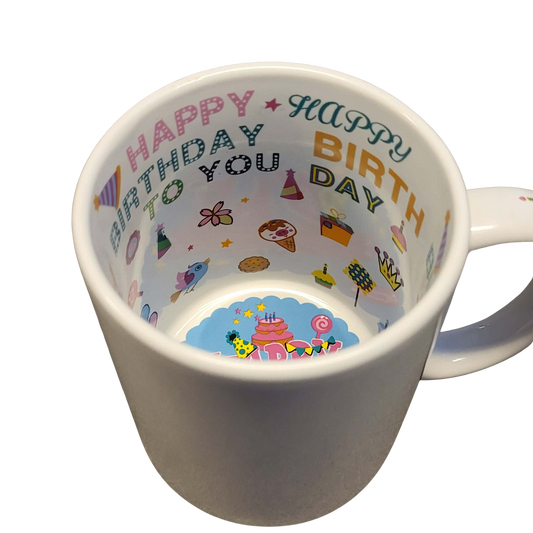 Sublimeringskopp Happy birthday 330 ml