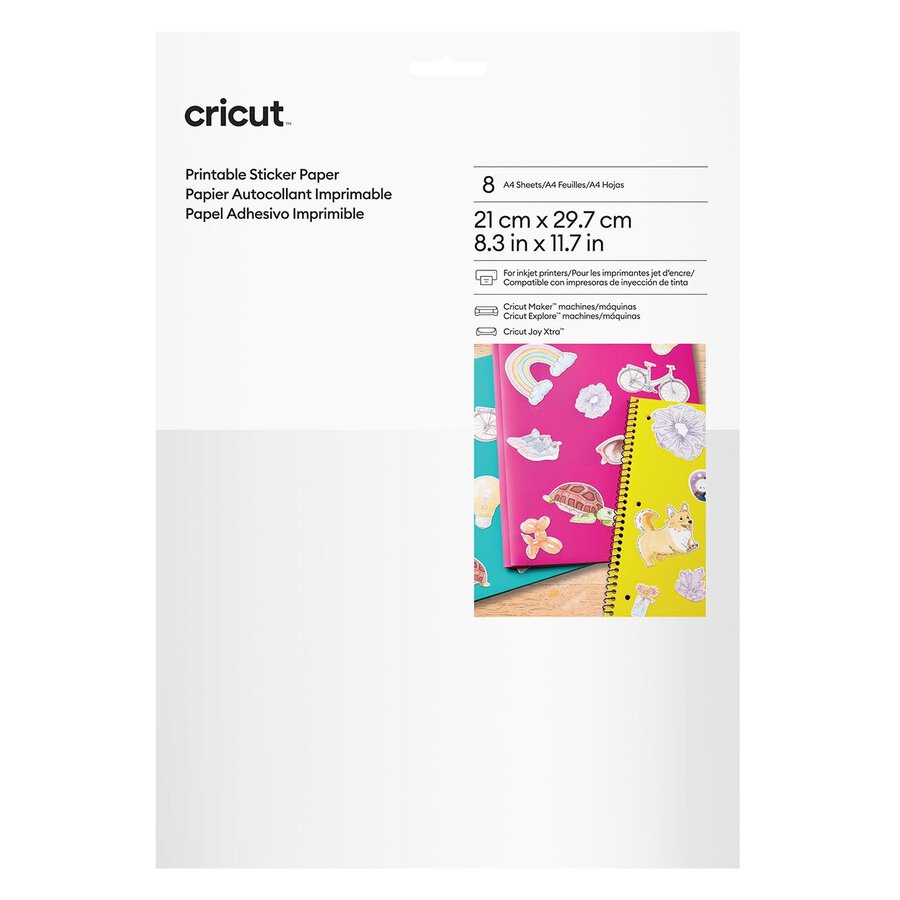 Cricut stickerpaper A4 - 8 ark