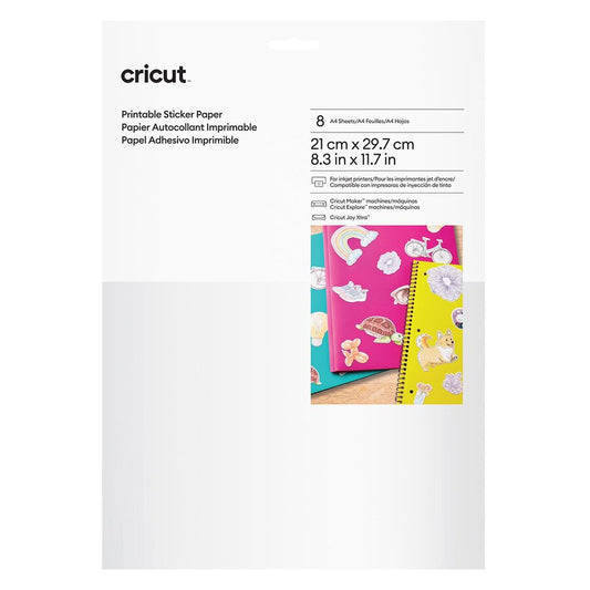 Cricut stickerpaper A4 - 8 ark