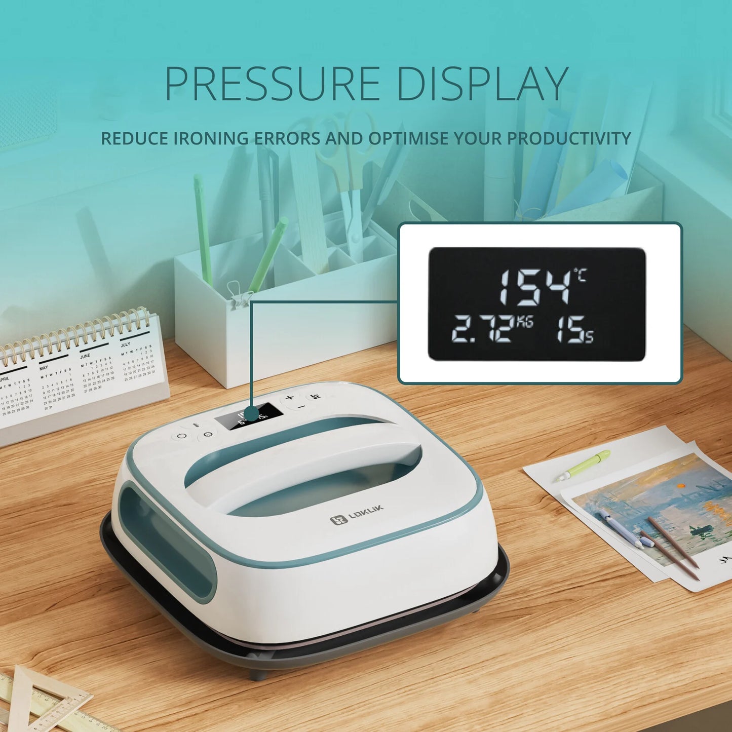 LOKLiK Easy heatpress 25,5 x 25,5 cm Denim